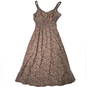 SHEIN Pink Floral‎ Smocked Sundress - Size M